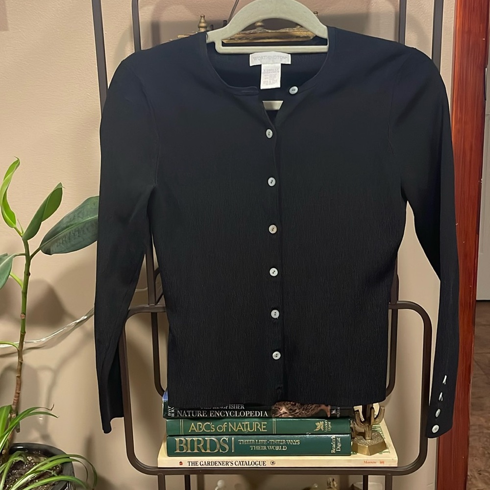 Black button up cardigan